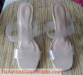 VENDO SANDALIAS PARA DAMAS MARCA QUPID TALLA 36 CON TACONES TRANSPARENTES 15$