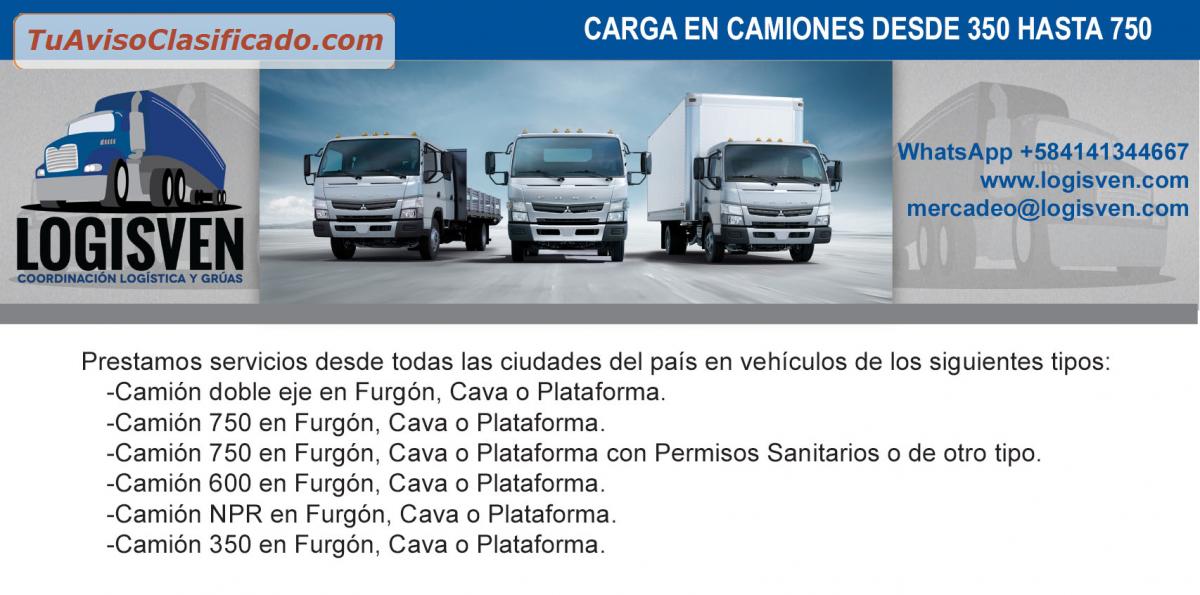 Logisven Transporte De Carga De Camiones Camion 350 Hasta 3500